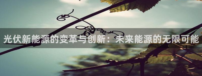 众腾娱乐平台下载：光伏新能源的变革与创新