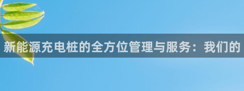 众腾娱乐下7O777：新能源充电桩的全方